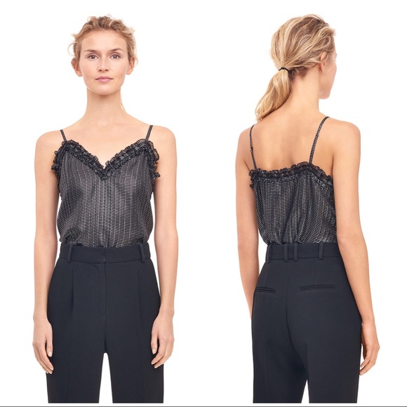 Rebecca Taylor Tops - Rebecca Taylor Metallic Plaid Chiffon Cami